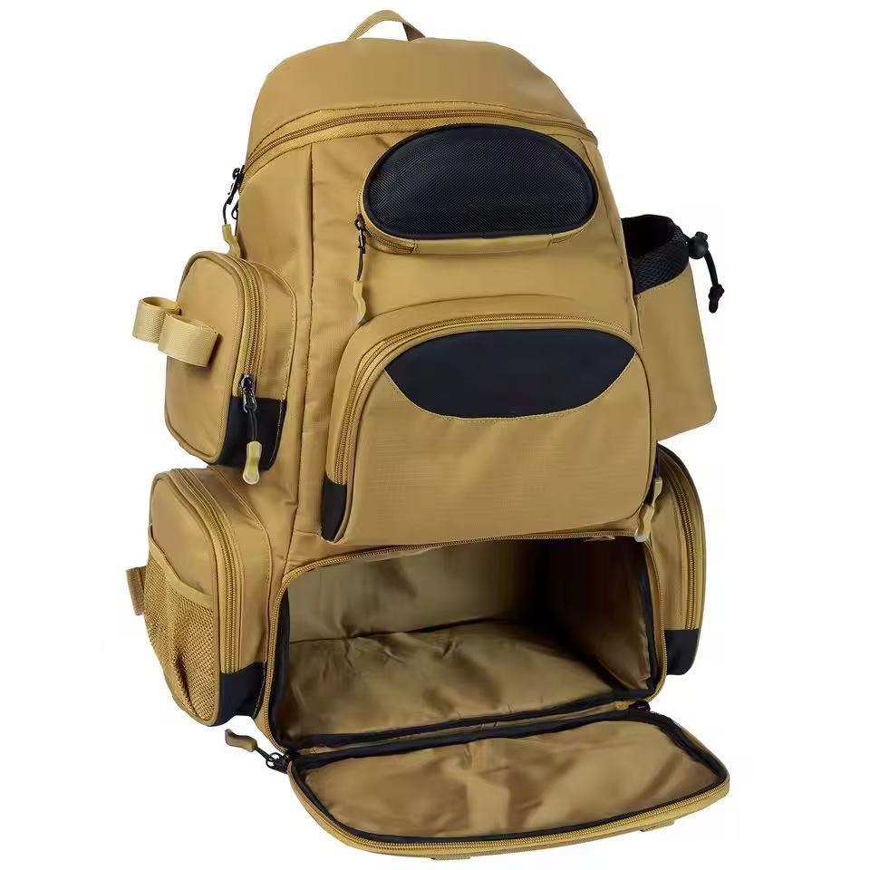 Fishing Gear Boxed Backpack Large Capacity Storage Waterproof Fishing Bag