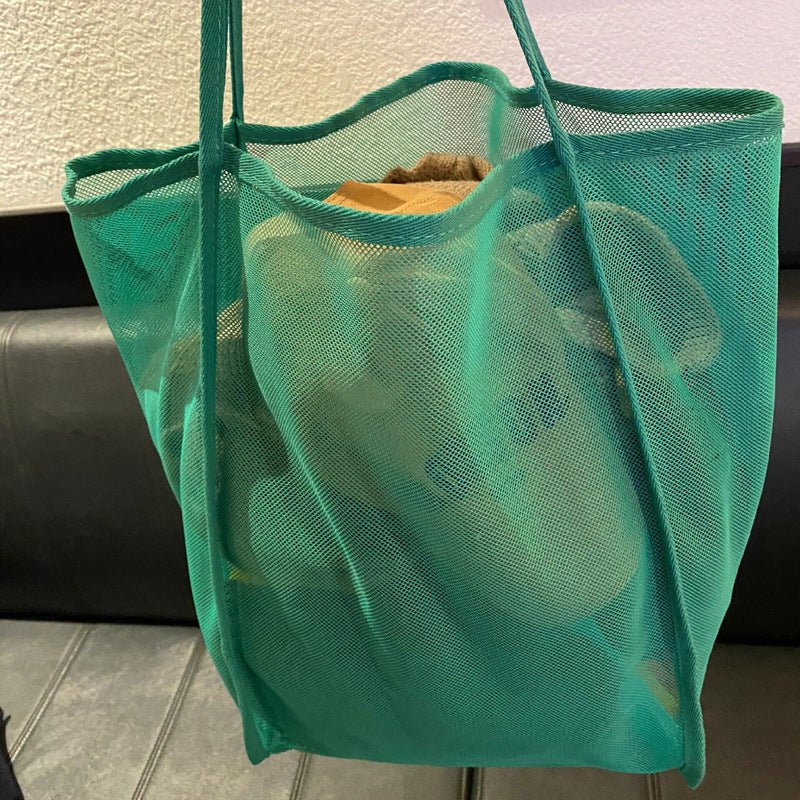 Transparent Mesh One-shoulder Bag Fashionable Lightweight And High-capacity